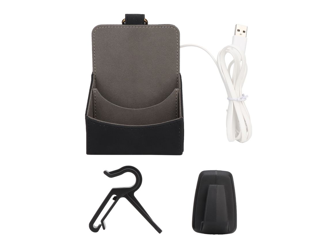 Caja De Almacenamiento De Cargador De Coche De Carga Inalámbrica Con Gancho De Ventilación Para Iphone Samsung