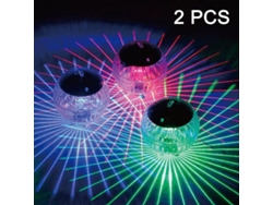 2 Luces Flotantes Solares Inflables Para Piscina Con Cambio De Color, Resistentes Al Agua.