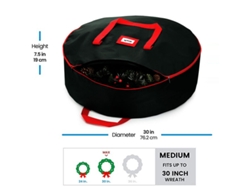 Bolsas De Almacenamiento Para Coronas, 24 Pulgadas, Tela Oxford 600D, Cajas Para Coronas, Bolsa De Para Coronas Navideñas CHRUI, Color Negro