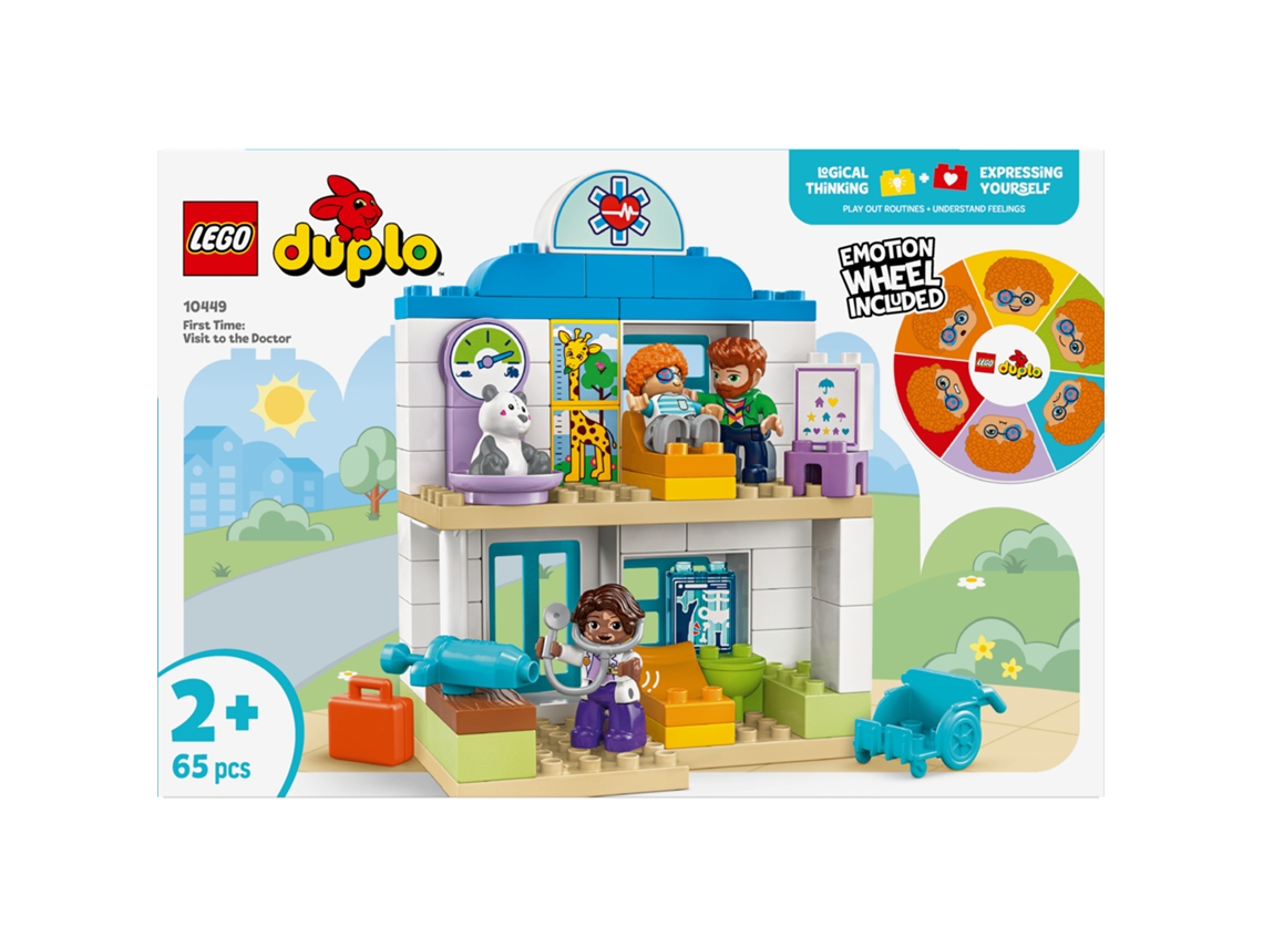 LEGO DUPLO: Town Primeira Vez: Visita ao Médico – Brinquedo para capacidades de motricidade fina (65 peças)