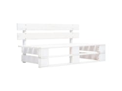 Banco de palés VIDAXL Blanco Madera