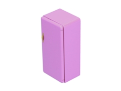 Mini Refrigerador De Madera Para Casa De Muñecas 1:12, Accesorio De Mobiliario Violeta.