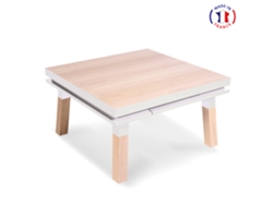 Mesa Cuadrada de Centro MON PETIT MEUBLE FRANÇAIS (Azul Sombre de Rance - Madera - 80 x 45 x 80 cm)