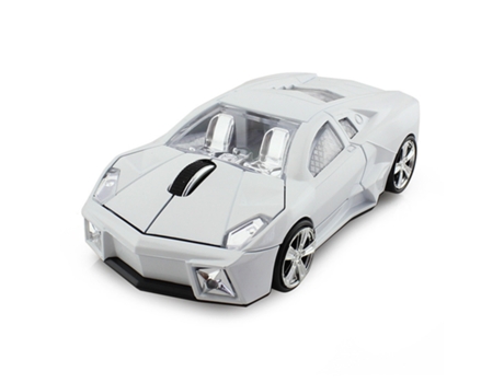 Ratón ENKERS Car LED (Inalámbrico - 1600 dpi - Blanco)