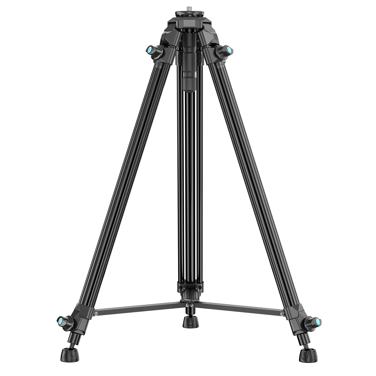 Trípode de vídeo compacto VP5 con cabezal hidráulico, 65 pulgadas, aluminio ligero para viajes, placa QR, capacidad de carga de 6 kg, para DSLR, solo trípode VP5