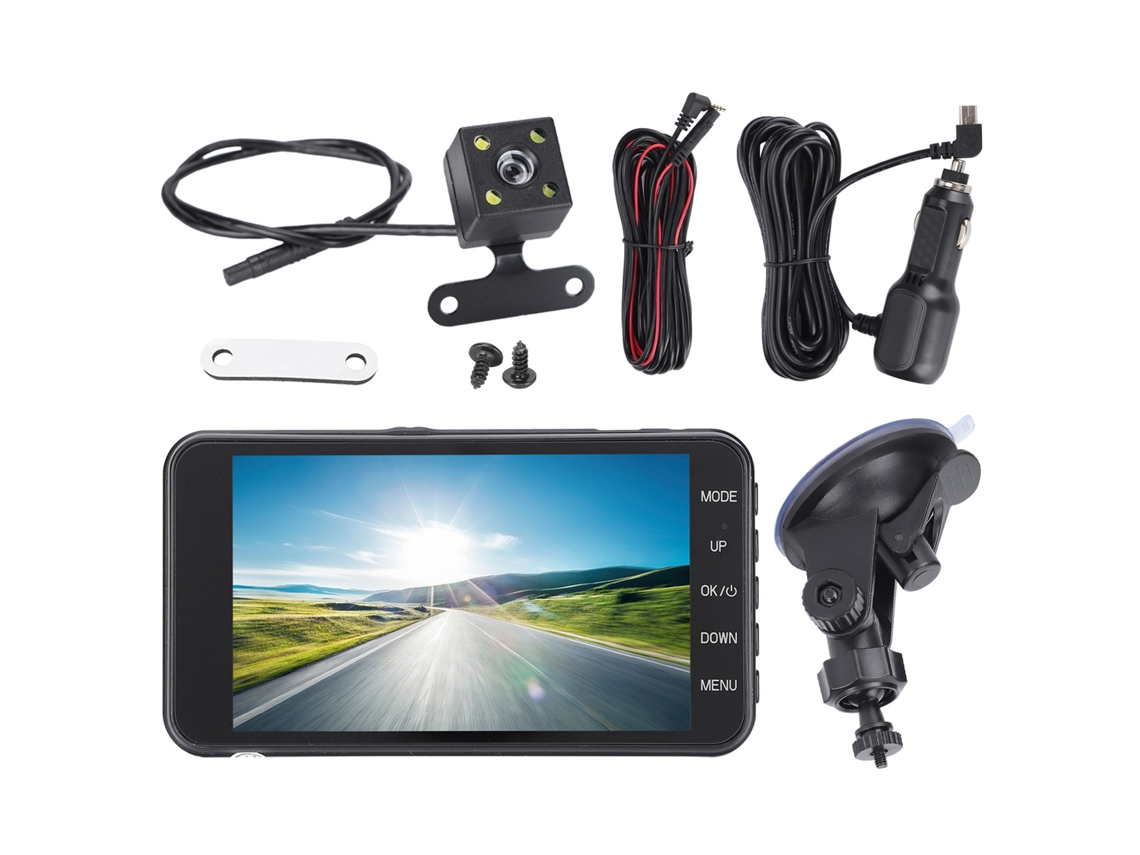 Grabadora De Conducción Para Automóviles Full Hd 1080p Con Doble Lente, Cámaras Delantera Y Trasera Y Visión Nocturna.