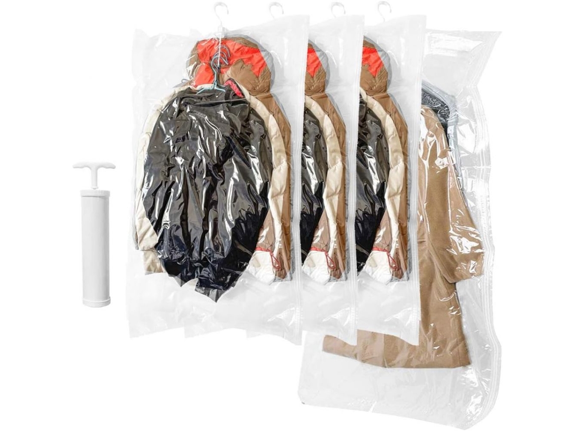 JILLIOPER Bolsas colgantes revolucionarias, almacenamiento al vacío para una conservación a largo plazo, diseño transparente y válvula de fácil manejo para una 