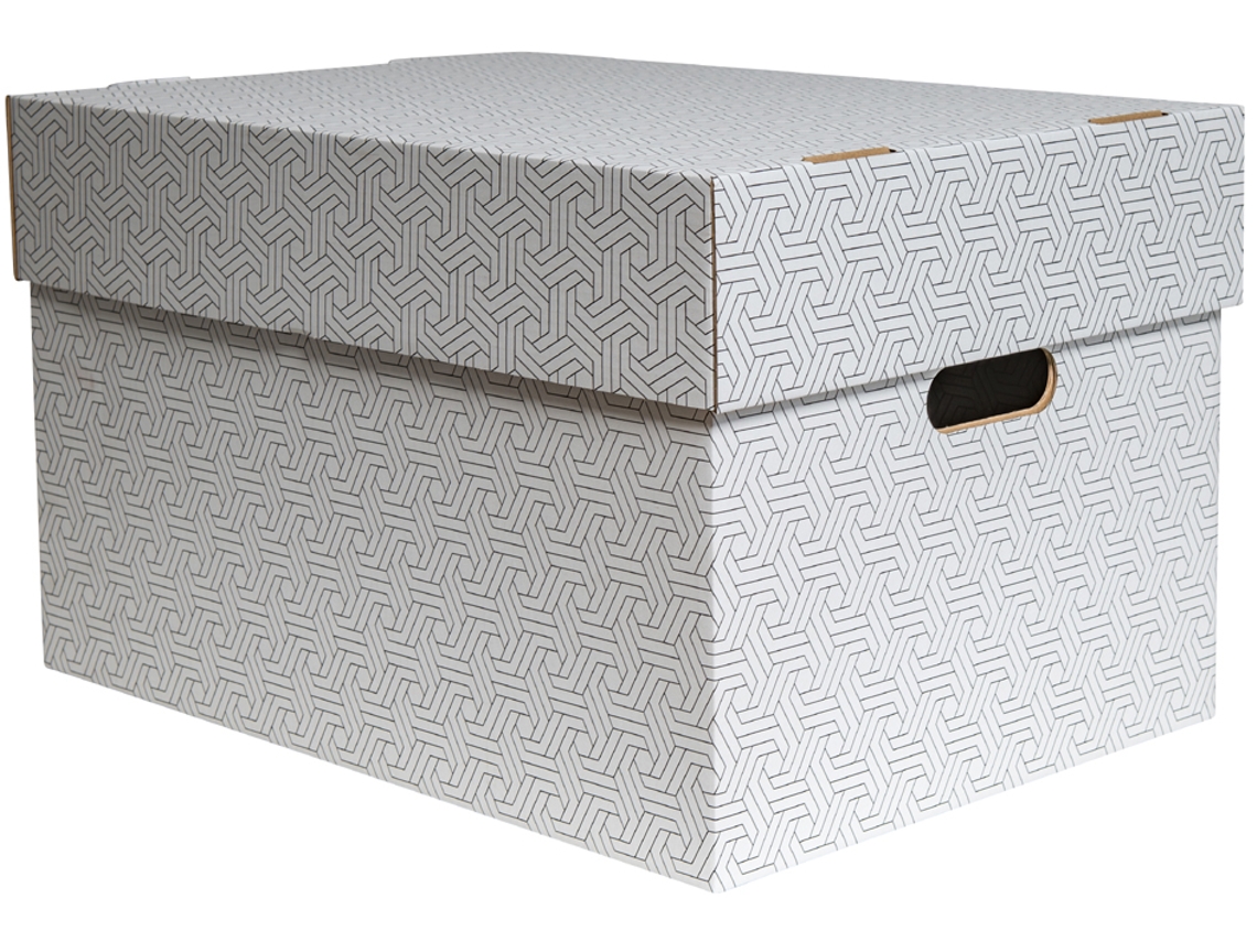 Caja de Almacenamiento SMARTBOXPRO Grande Conjunto de 3 Blanco/Gris