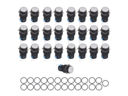 25 Interruptores De Pulsador Momentáneo Auto-reset Pequeños Para Electrodomésticos 12v