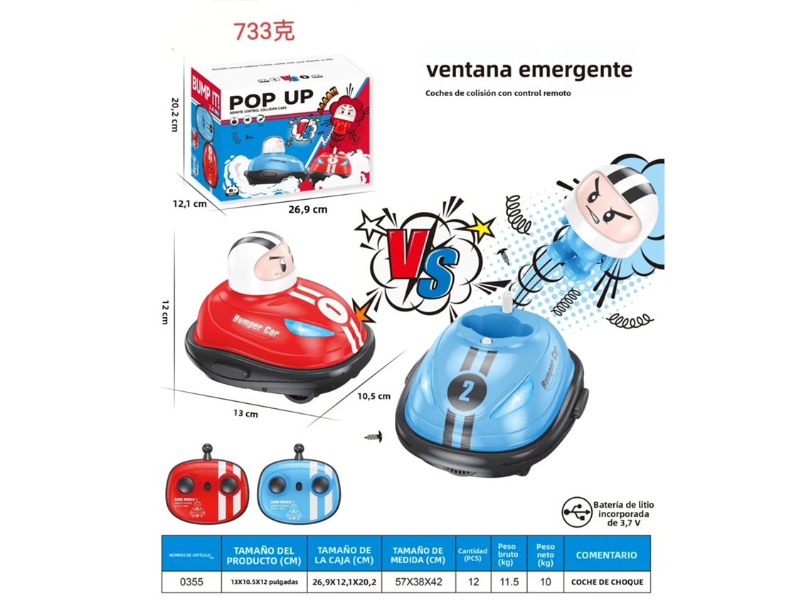 (Blanco) Super Vehículo de Combate a Control Remoto de 2.4g con Parachoques Retráctil