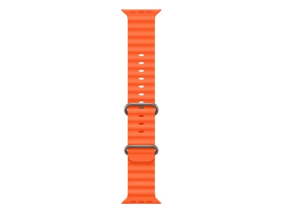 Correa de silicona suave IWEAR S1 con ranuras de 20 mm para Apple Watch 49 mm / 45 mm / 44 mm / 42 mm Naranja