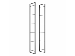 EMUCA Conjunto de Estructura para Baldas de Escalera - Alto 1790mm - Acero - Pintado Negro