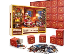 Calendario de Adviento Eifson de 1008 piezas, rompecabezas, cuenta regresiva de 24 días para Navidad, para niños y adultos (31)
