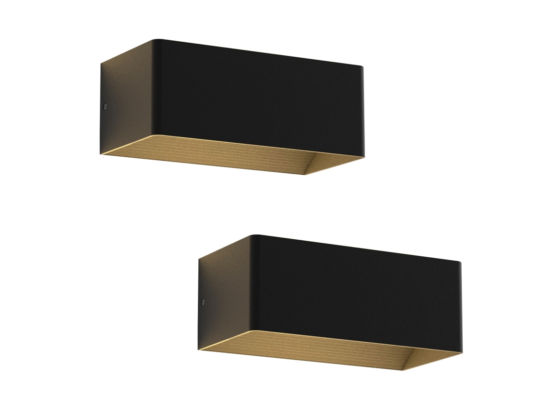 Luz de pared interior Led 2 vistas iluminación de pared negra 5W lámpara de pared arriba y abajo para escaleras haz ajustable 3000K Bran NETTLIFE