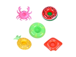 2026-5 Pack Portavasos Hinchables Para Fiesta En La Piscina Flotadores Para Vasos Portavasos Flotantes Fútbol Moda Plato De Agua Hinchable
