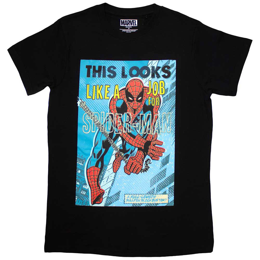 Rockinstone Unisex Marvel Comics Looks Like A Job For Spiderman Camiseta Classic-xxxl