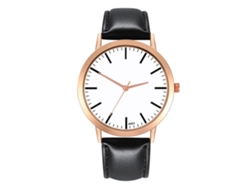 Reloj De Pulsera De Cuarzo Para Mujer, Ideal Para Estudiantes, Con Correa Moderna De Piel Sintética Negra.