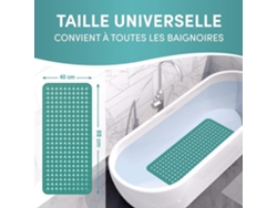 Alfombrilla De Baño Antideslizante Y Antimohos, 88 X 40 Cm, Con 2 Ganchos - Lavable A Máquina