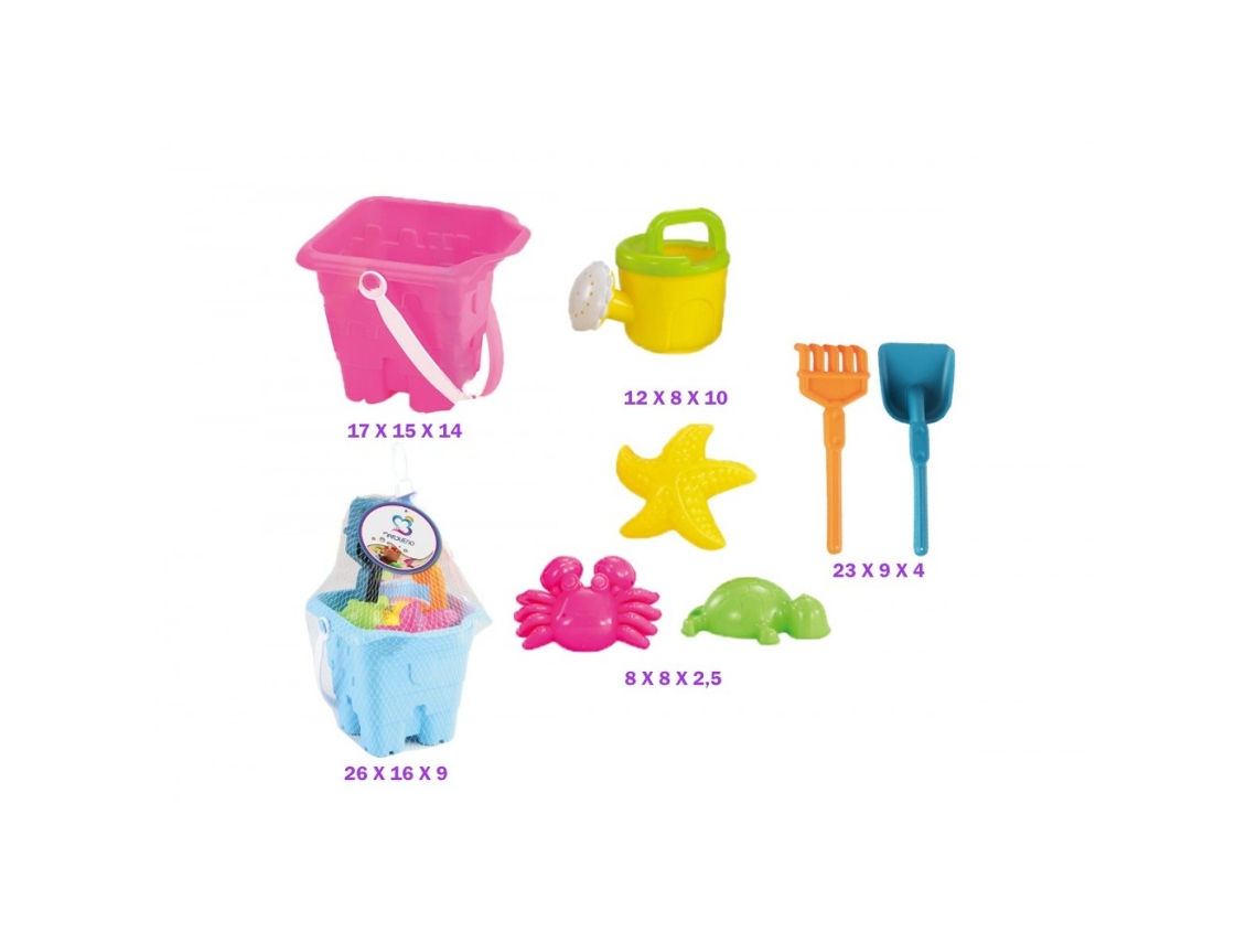 Set de Cubo de Playa con Accesorios Ideal para Niños Marbueno Verano