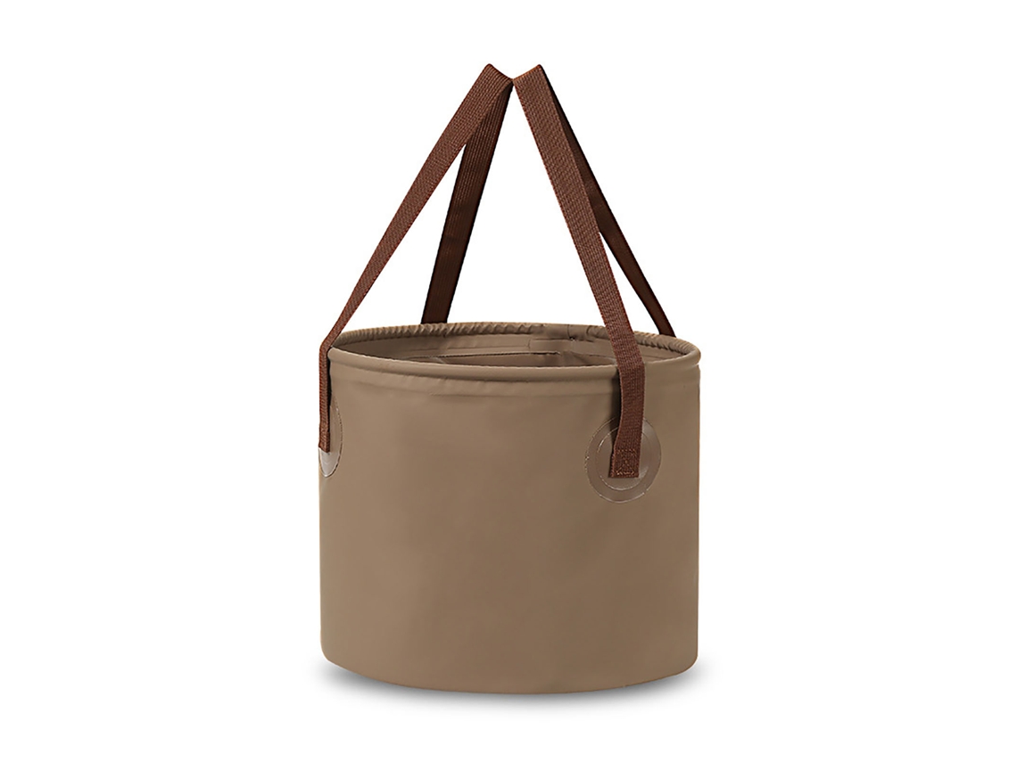 Cubo Plegable De 10 Litros A Prueba De Fugas Para Exteriores, Ideal Para Acampar, Picnics, Lavar Platos Y Pediluvios - Color Café