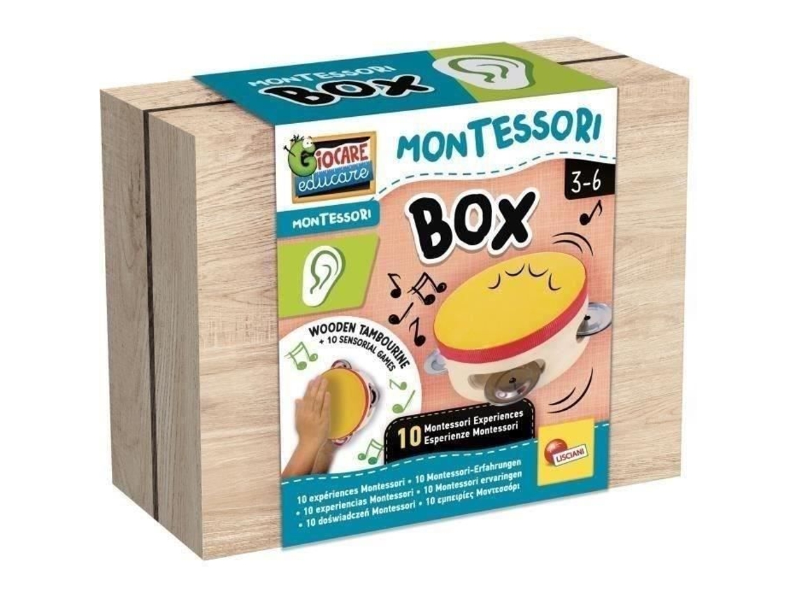 Juego De Caja Musical Montessori - Audición - Pandereta De Madera