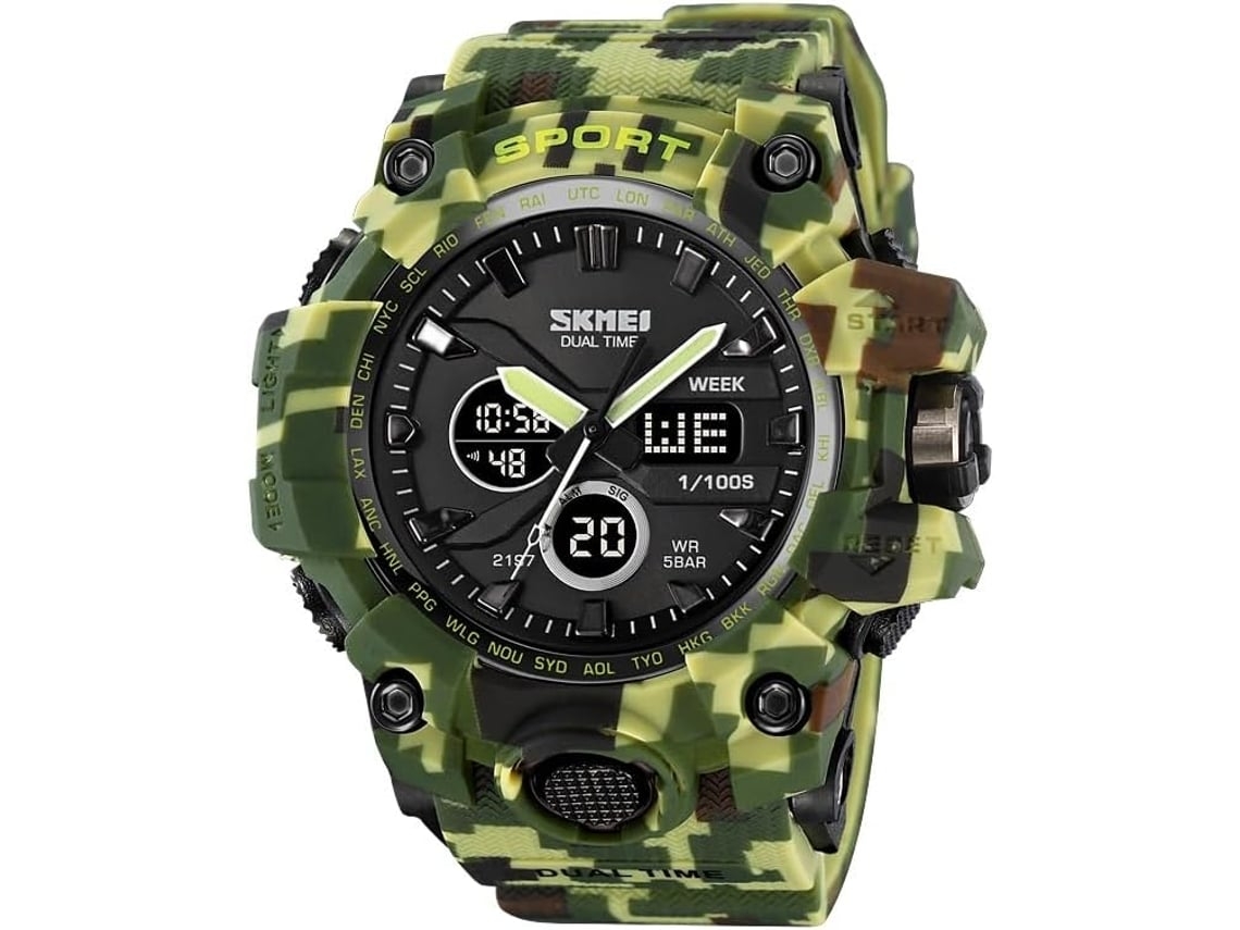 Reloj De Pulsera Led Digital Impermeable /alarma/fecha Oro Yuysan