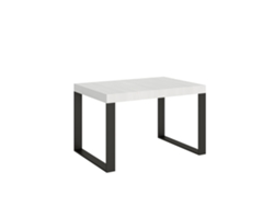 Mesa extensible 90x120/224 cm Tecno Fresno Blanco estructura Antracita