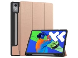 Capa Para Lenovo Xiaoxin Pad Pro 12.7 2025 Tb373fu/tb375fc Com Ranhura Para Caneta Ouro Rosa