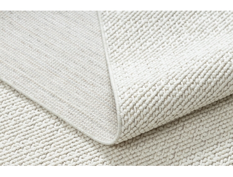 Alfombra NANO FH92A llanura color, bucle, tejido plano blanco