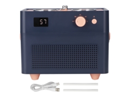 Humidificador de aire retro de 1,3 l con minidifusor de doble chorro, pantalla digital, recargable por USB