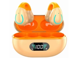 Auriculares Bluetooth Con Clip Yuysan Q71, Deportivos, Inalámbricos, De Conducción Ósea, Color Caqui Y Naranja