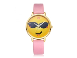 Reloj De Cuarzo Con Correa Pu Analógico Dial Redondo Pulsera Rosa Lvpai