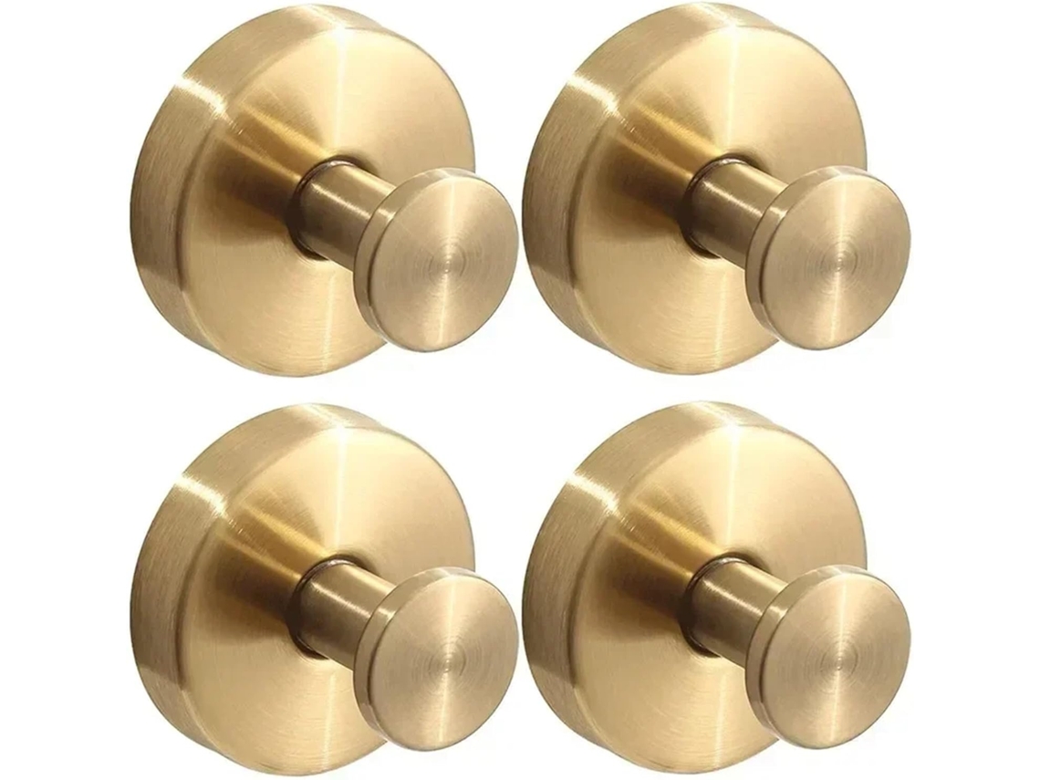 Topbathy Gancho De Pared Color Dorado Para Ducha, Fácil Instalación
