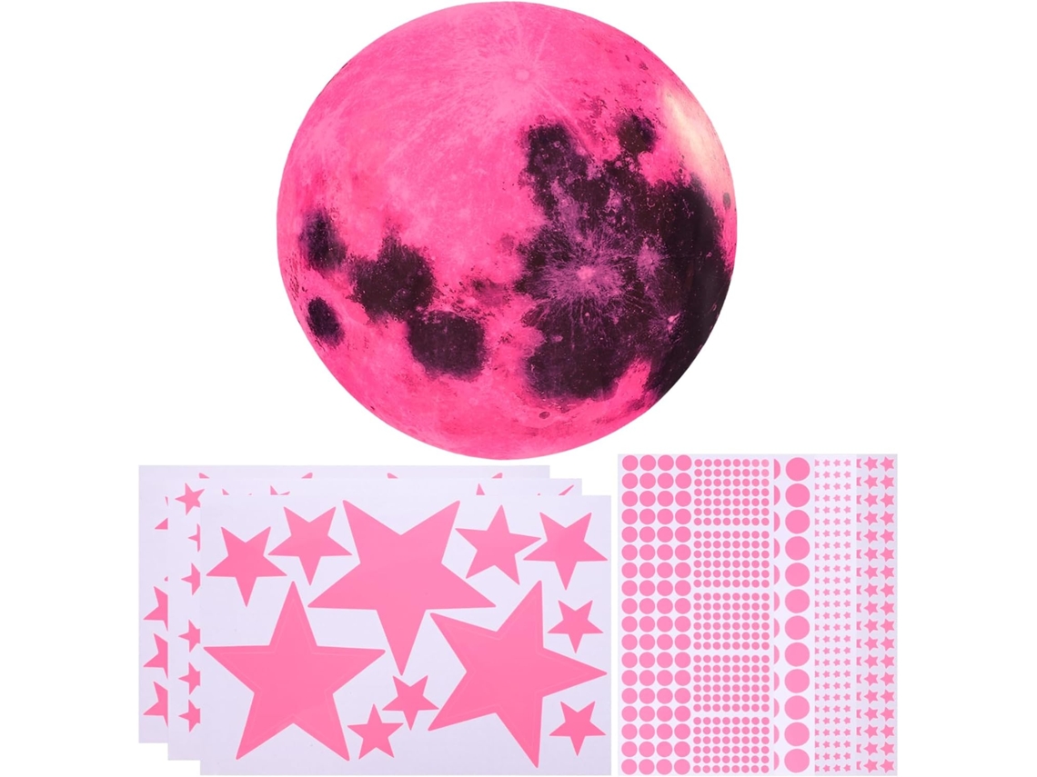 Pegatinas Luminosas De Estrellas Y Lunas Para La Decoración Del Techo Del Dormitorio.