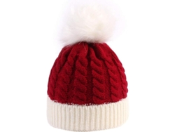 Gorro Navideño Para Bebé Con Detalle De Ganchillo, Gorro De Navidad Para Bebés Y Niños: De 0 A 3 Años, Rojo.
