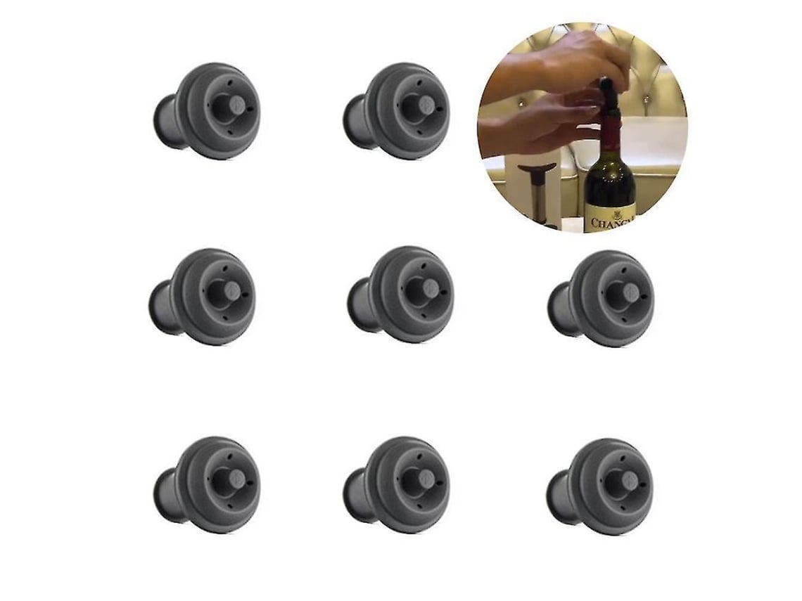 Tapones de vacío para vino Rebe-8, reutilizables, de silicona, herméticos, conservan el sabor, EVW