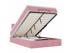 Maison Exclusive - Estructura De Cama Otomana Colchón Terciopelo Rosa 120x200cm