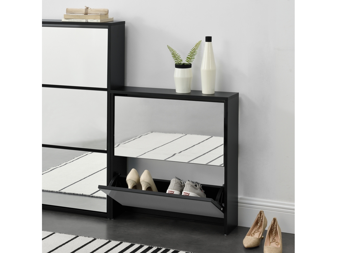 Zapatero [EN.CASA] Negro (Tablero de fibra de madera - 67 x 63 x 17cm)