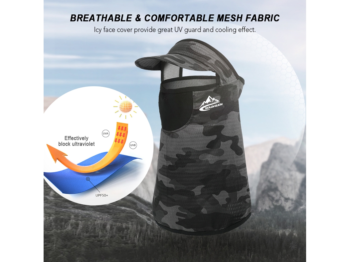 Sombrero Para El Sol Con Solapa Para El Cuello Y Protector Facial, Ideal Para Practicar Senderismo, Acampar, Pescar Y Jugar Al Golf En Verano.