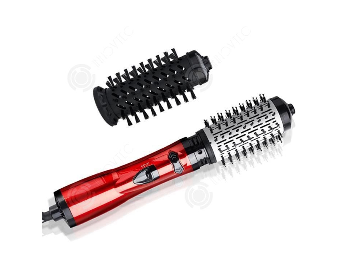 Cepillo de peinado 3 en 1 Inn 1200w 2 cabezales reemplazables giratorios Aire caliente frío Peine ajustable que atacaría en modo Un cepillo de peinado de aire caliente Innovtec Shape