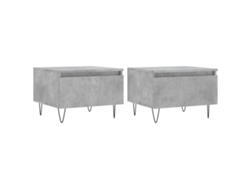 Maison Exclusive - Mesas Centro 2 Uds Madera Ingeniería Gris Hormigón 50x46x35 Cm