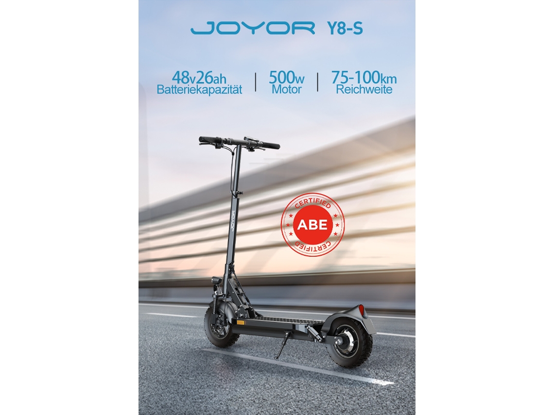 Patinete Eléctrico Plegable Para Adultos Joyor Y8-s, 500 W, 48 V, 26 Ah, Autonomía De 75-100 Km, Doble Suspensión, Ideal Para Desplazamientos Urbanos