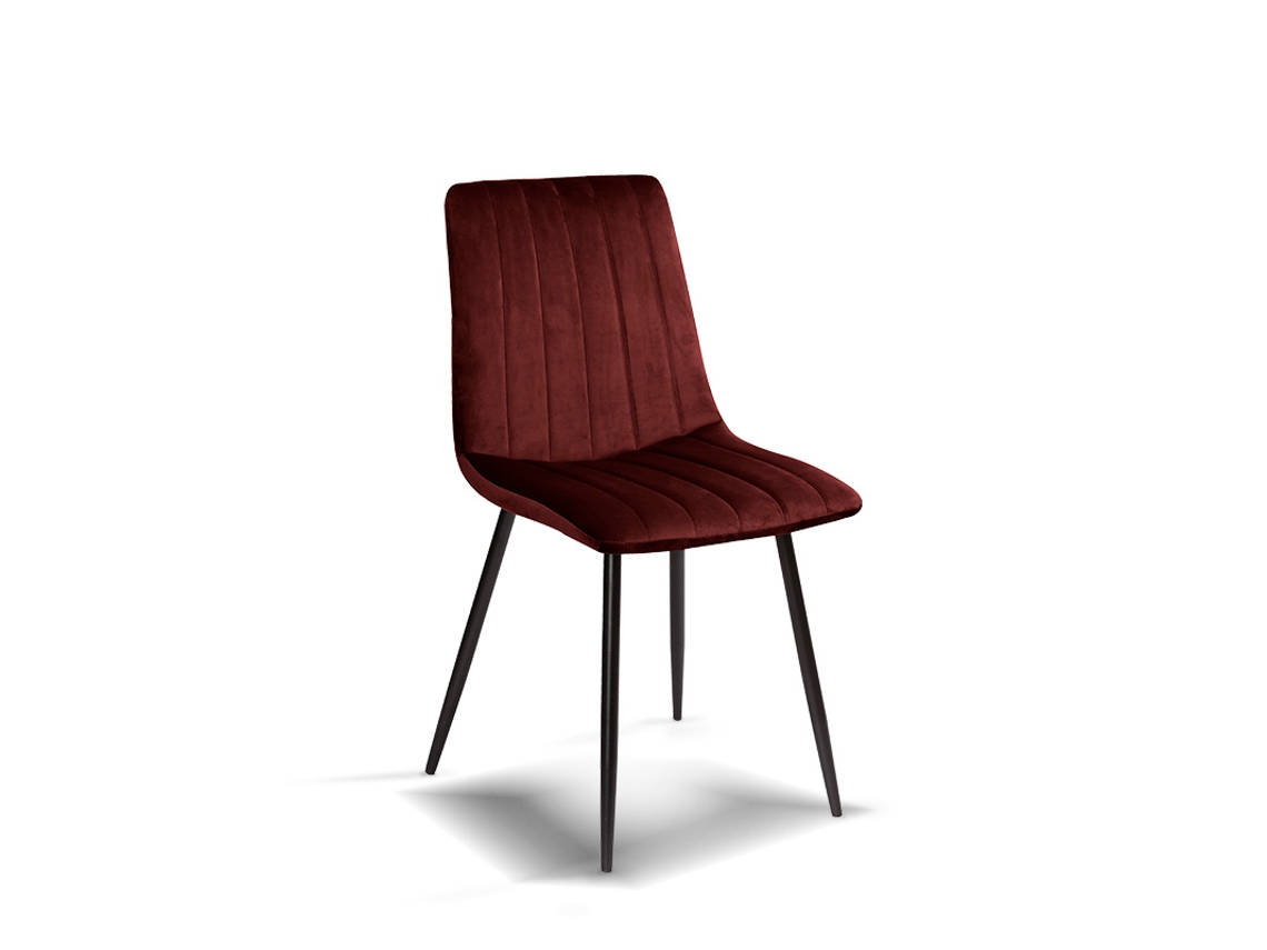 Conjunto de 4 Cadeiras de Jantar Estilo Vintage Cor Garnet Modelo Iria FURNITURE STYLE