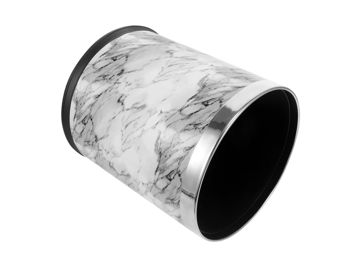 Papelera Con Diseño De Mármol, Elegante Contenedor De Basura Para Oficina, Cocina Y Baño.