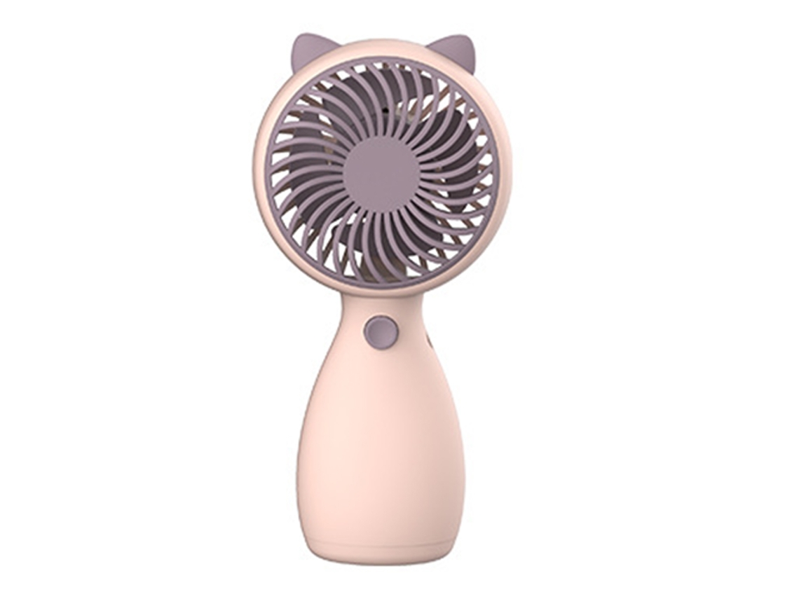 Pequeño ventilador de mano, recargable por USB, funciona con pilas MEOIRUERY