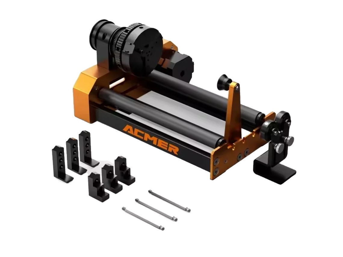 Rodillo rotatorio láser, eje rotatorio CNC, fresadora CNC, enrutador CNC, eje rotatorio láser M4