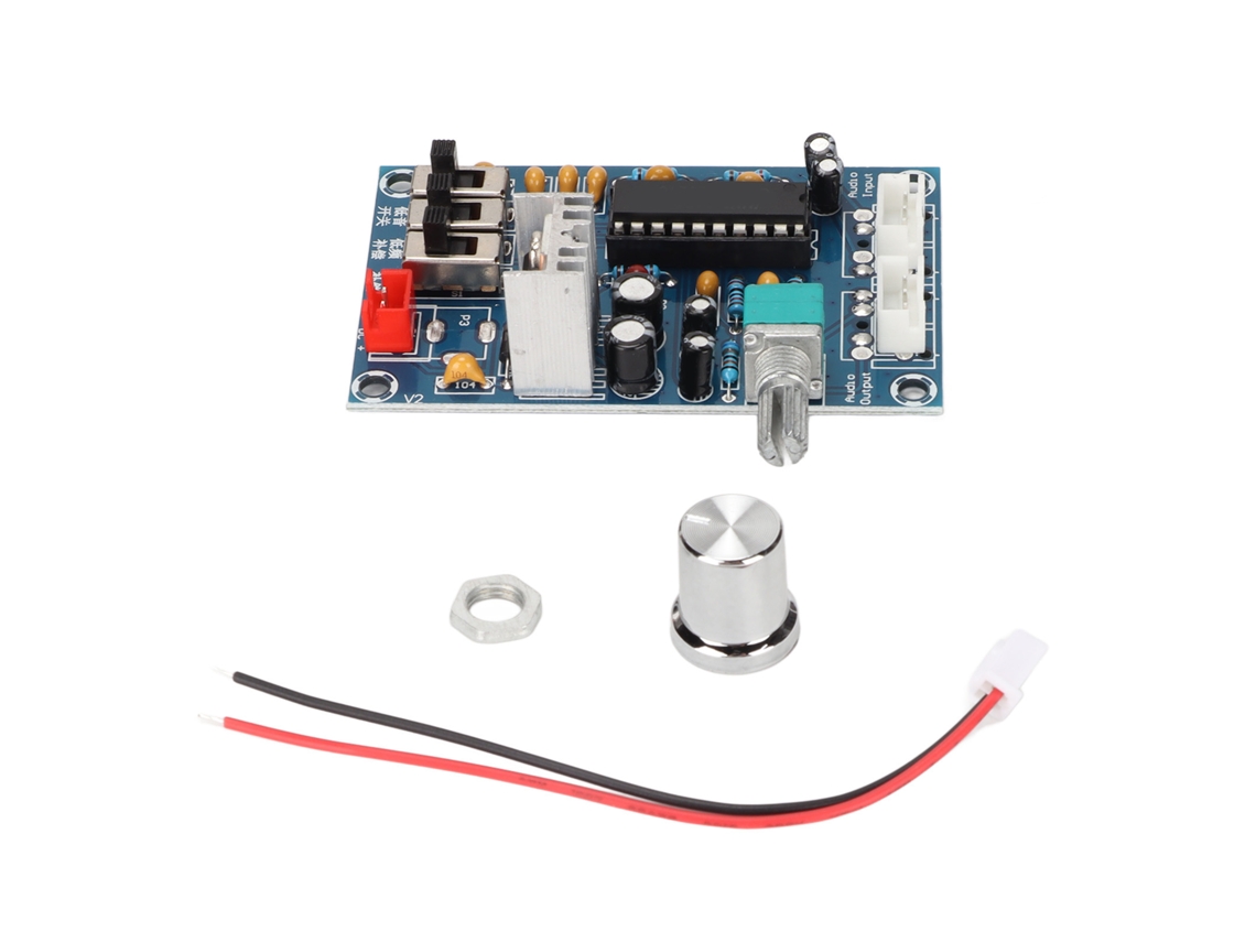 Placa Amplificadora Estéreo Digital De 12 V Con Ajuste De Graves Y Control De 4 Niveles Dc12-24v