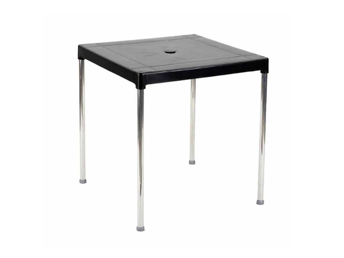 Mesa apilable 70x70 cm aluminio negro 4026/06