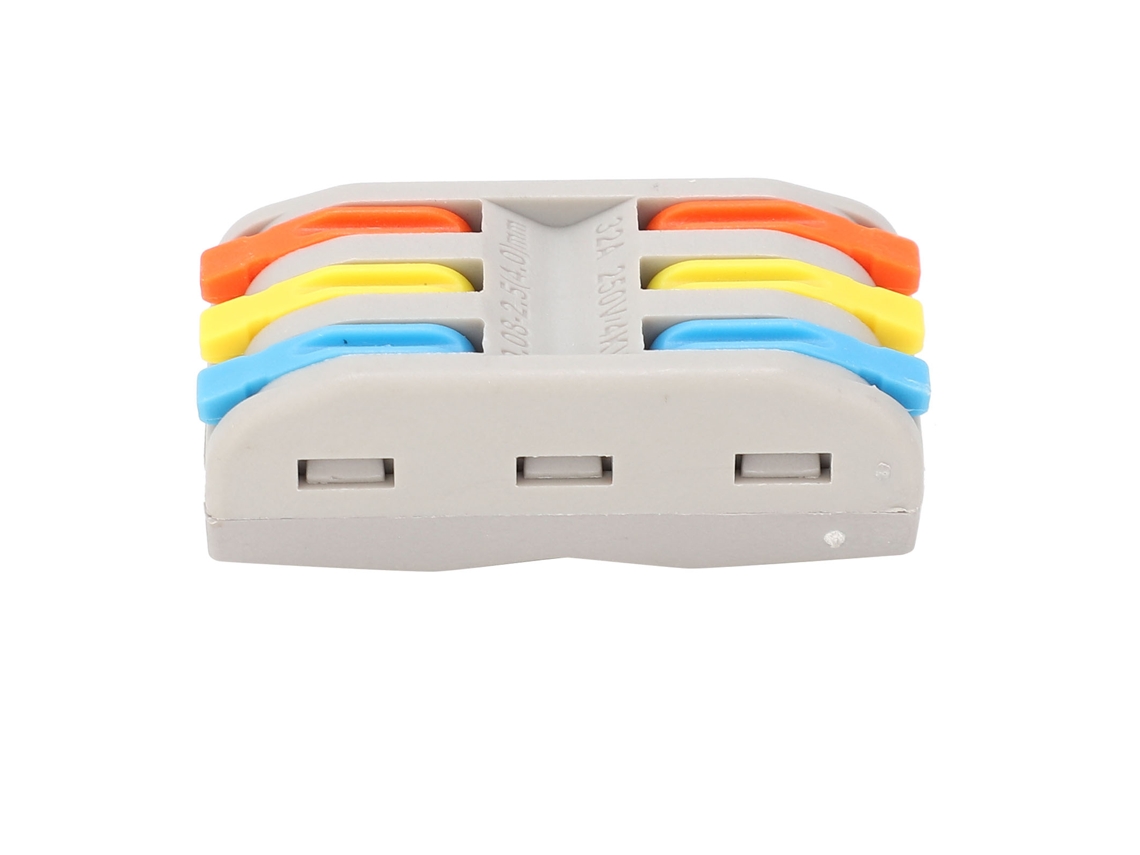 piezas de bloque de terminales, abrazadera, conector de cable, rápido, SPL-3, cable rígido, flexible, multicolor.