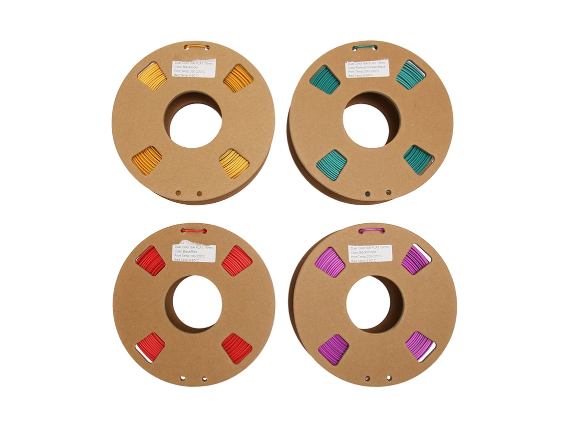 Filamento Pla Bicolor 1.75mm Para Impresora 3d, 4 Piezas, Peso Neto 8.8oz, 200-220°c, Reemplazo De Recarga